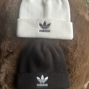 Adidas Black and White Beanie SET